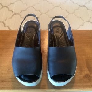 Born Black Slingback Sandals